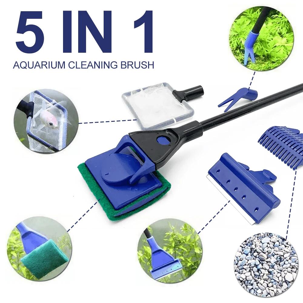 Aquarium Plant Utensils - 5in1 Aquarium Cleaning Tool Plant Fork