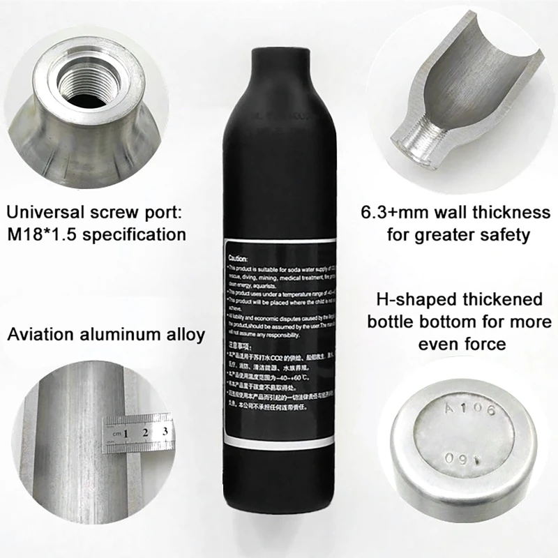 High Pressure Bottle Thread M1 - огляд і ціна Aquarium Plant Delivery